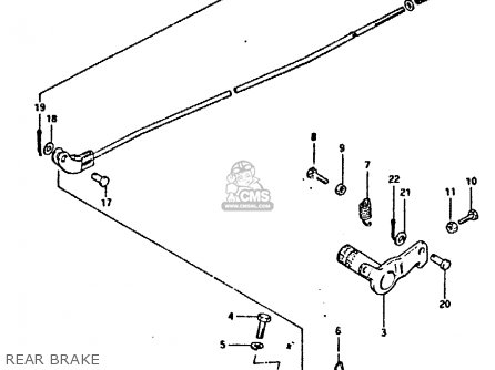 REAR BRAKE - GSX400FE 1981 (X) (E01 02 04 06 15 16 17 18 21 22 24 25 26 34 39