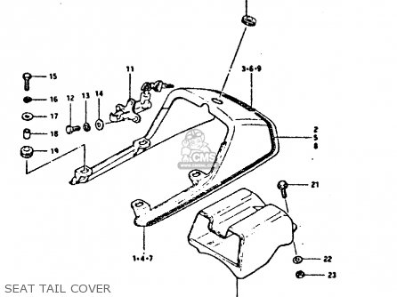 SEAT TAIL COVER - GSX400FE 1981 (X) (E01 02 04 06 15 16 17 18 21 22 24 25 26 34 39