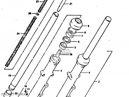 FRONT FORK - GSX400FE 1981 (X) (E01 02 04 06 15 16 17 18 21 22 24 25 26 34 39