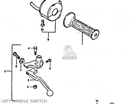 LEFT HANDLE SWITCH - GSX400FE 1981 (X) (E01 02 04 06 15 16 17 18 21 22 24 25 26 34 39