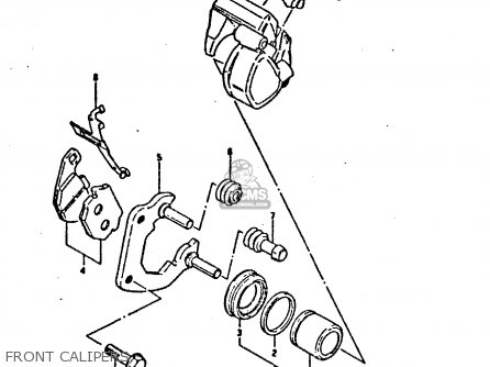 FRONT CALIPERS - GSX400FE 1981 (X) (E01 02 04 06 15 16 17 18 21 22 24 25 26 34 39