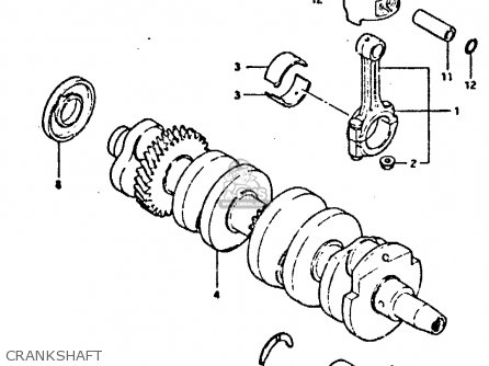 CRANKSHAFT - GSX400FE 1981 (X) (E01 02 04 06 15 16 17 18 21 22 24 25 26 34 39