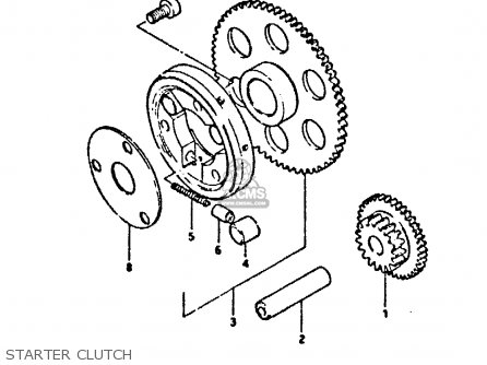 STARTER CLUTCH - GSX400FE 1981 (X) (E01 02 04 06 15 16 17 18 21 22 24 25 26 34 39