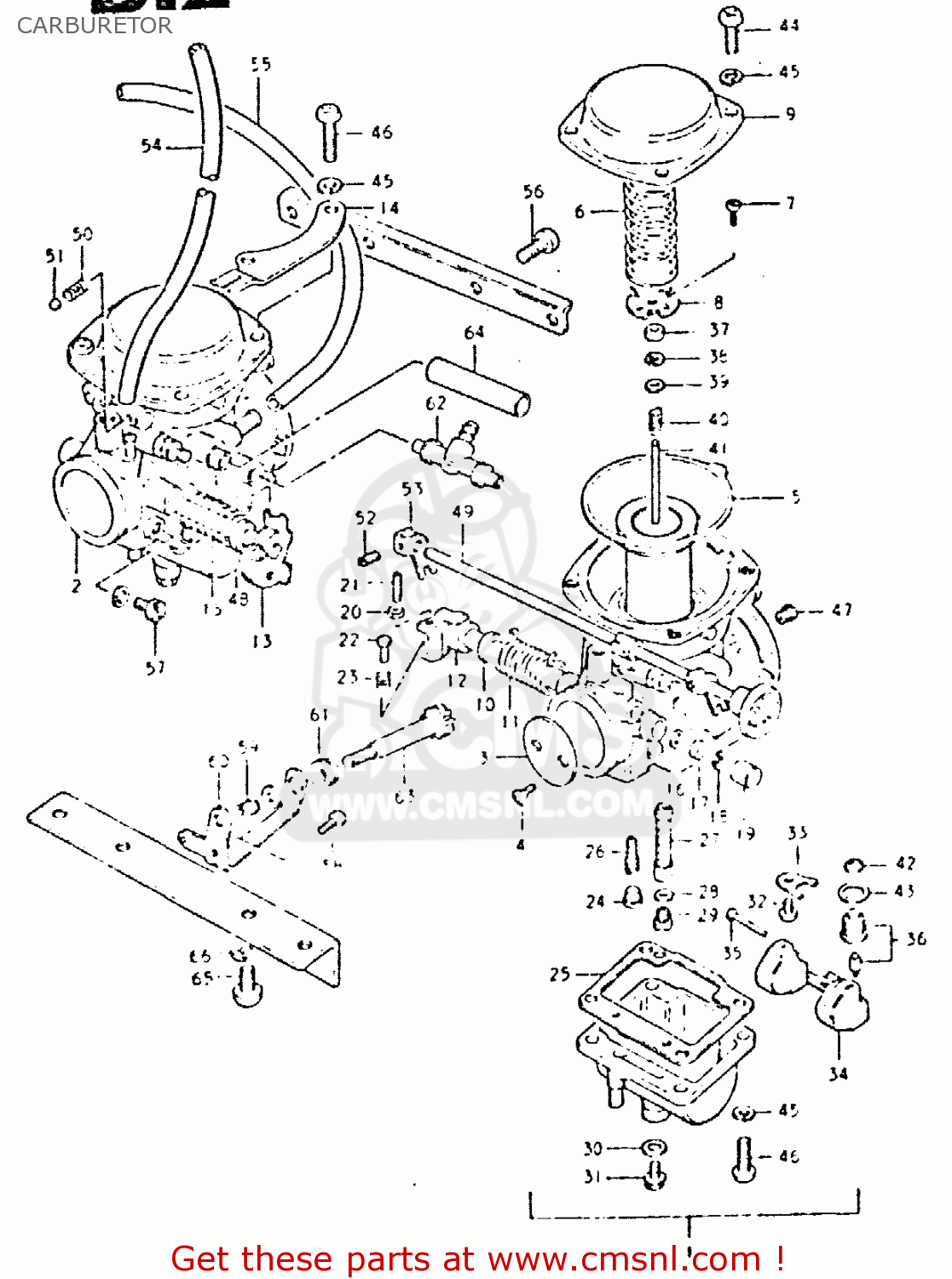 Suzuki GSX400L 1980 (T) GENERAL EXPORT (E01) CARBURETOR - buy original ...