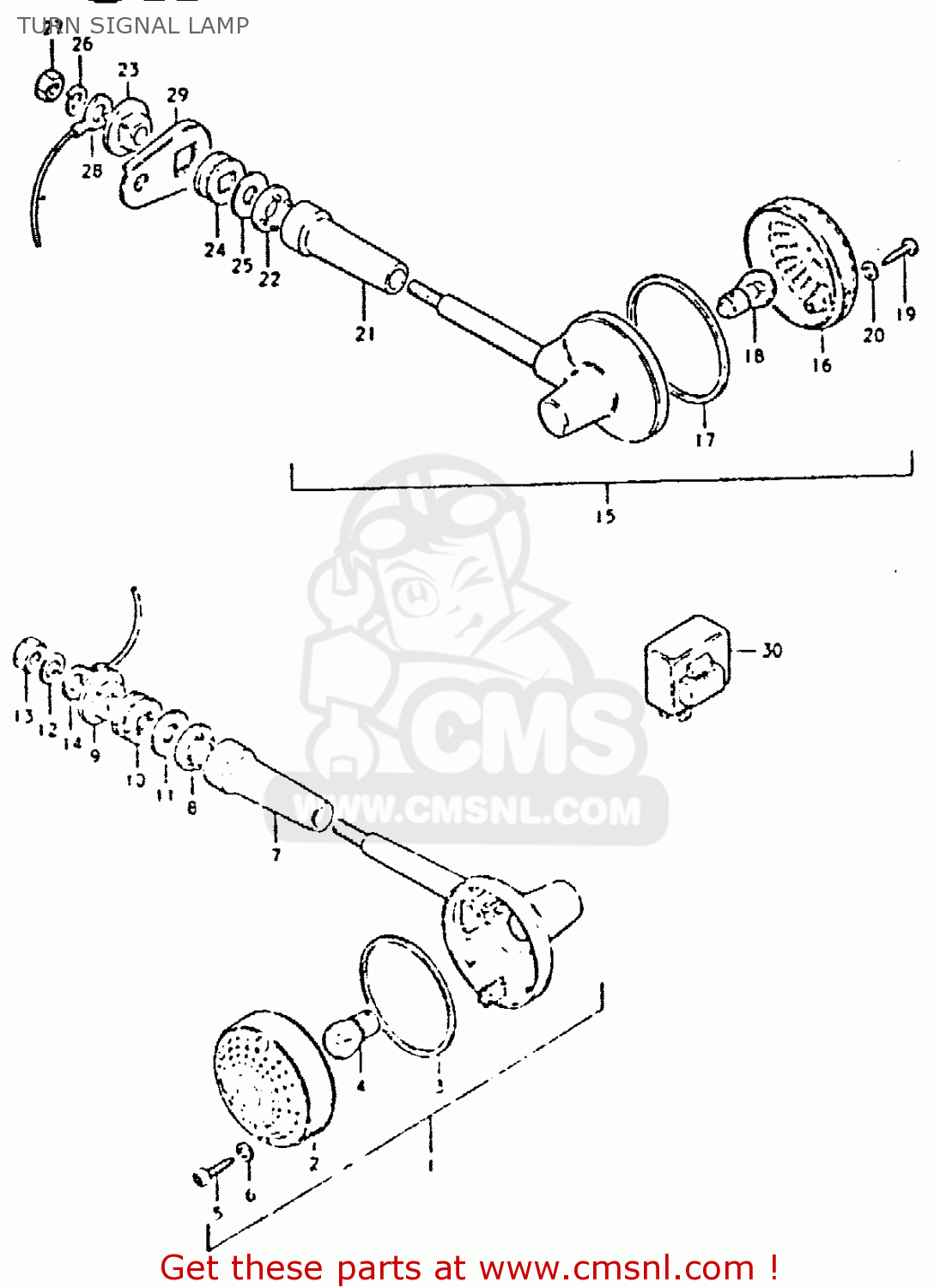 TURN SIGNAL LAMP GSX400L 1980 (T) GENERAL EXPORT (E01)