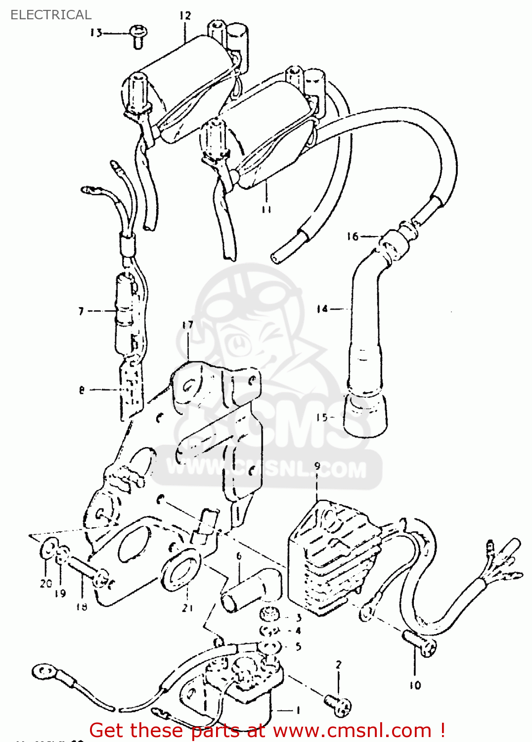 ELECTRICAL GSX400L 1980 (T) GENERAL EXPORT (E01)