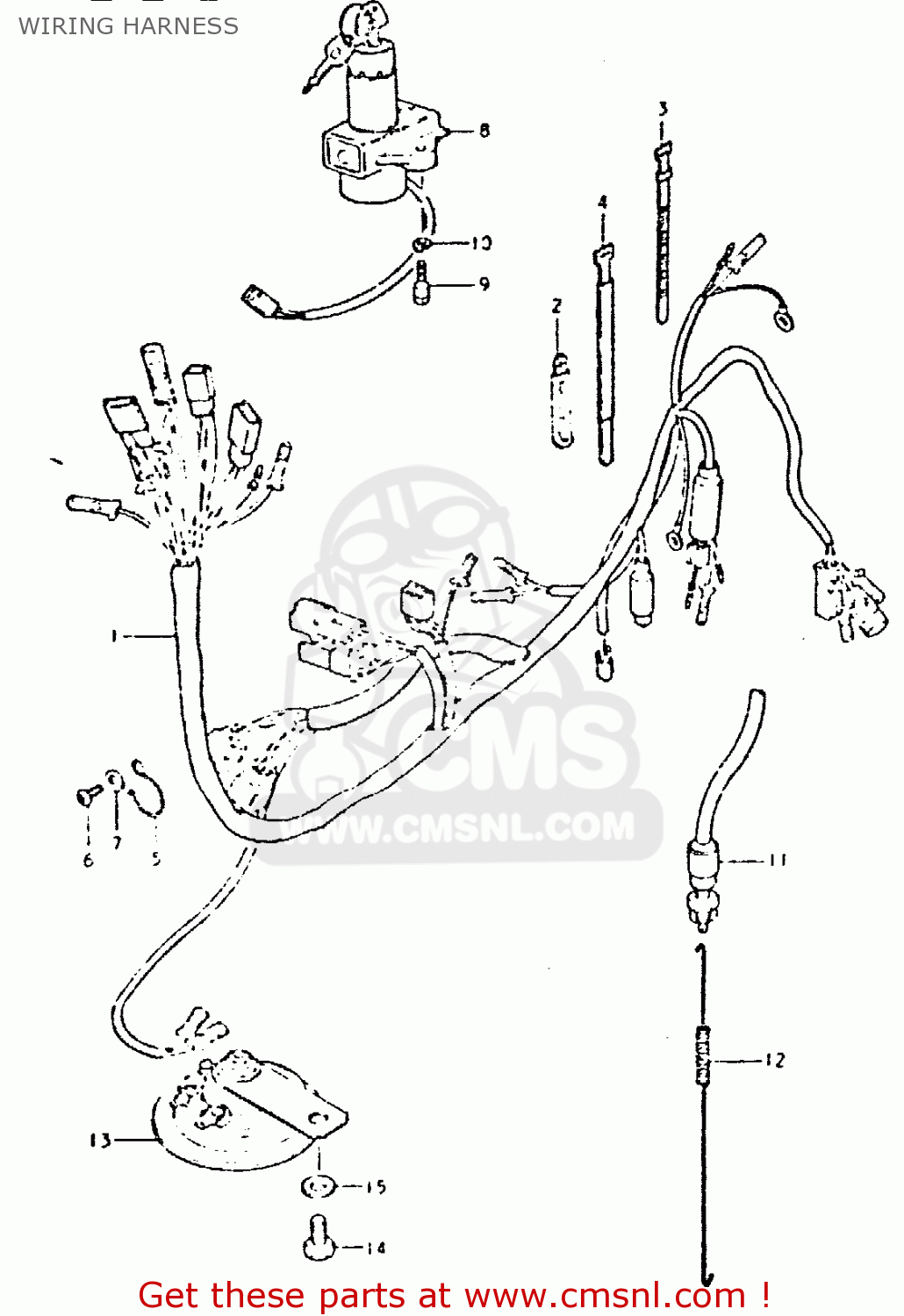 WIRING HARNESS GSX400L 1980 (T) GENERAL EXPORT (E01)