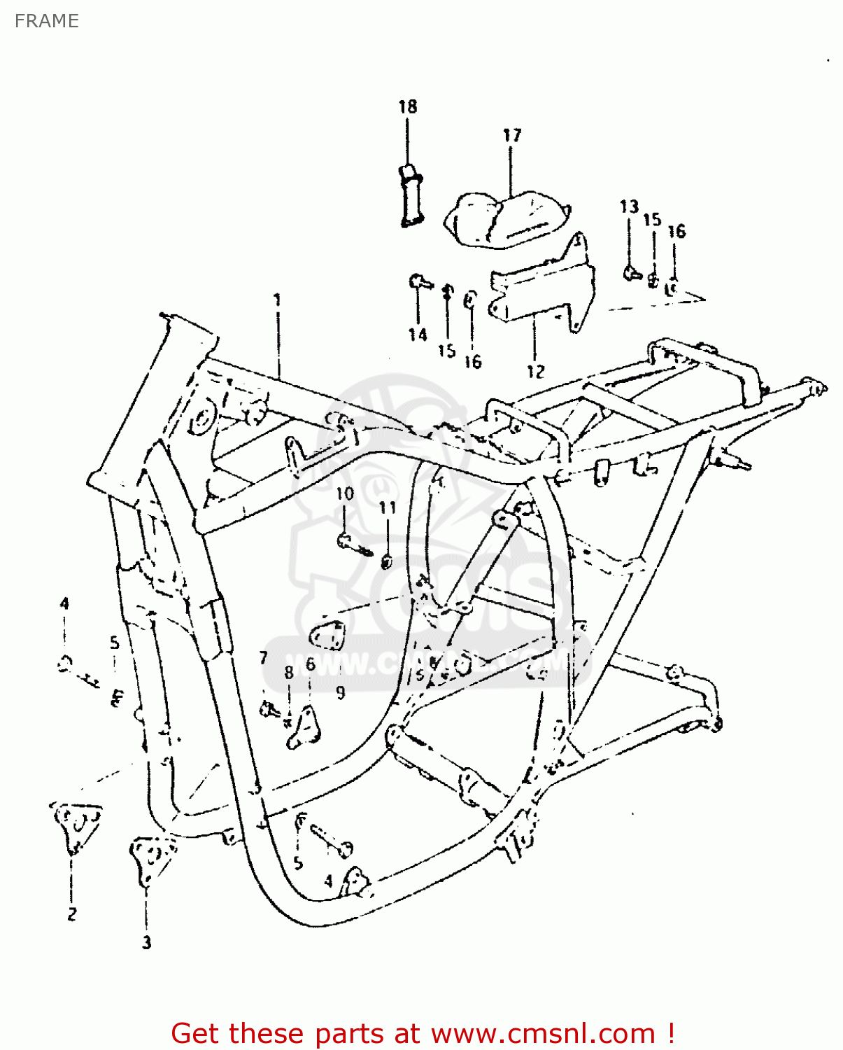 FRAME GSX400L 1980 (T) GENERAL EXPORT (E01)