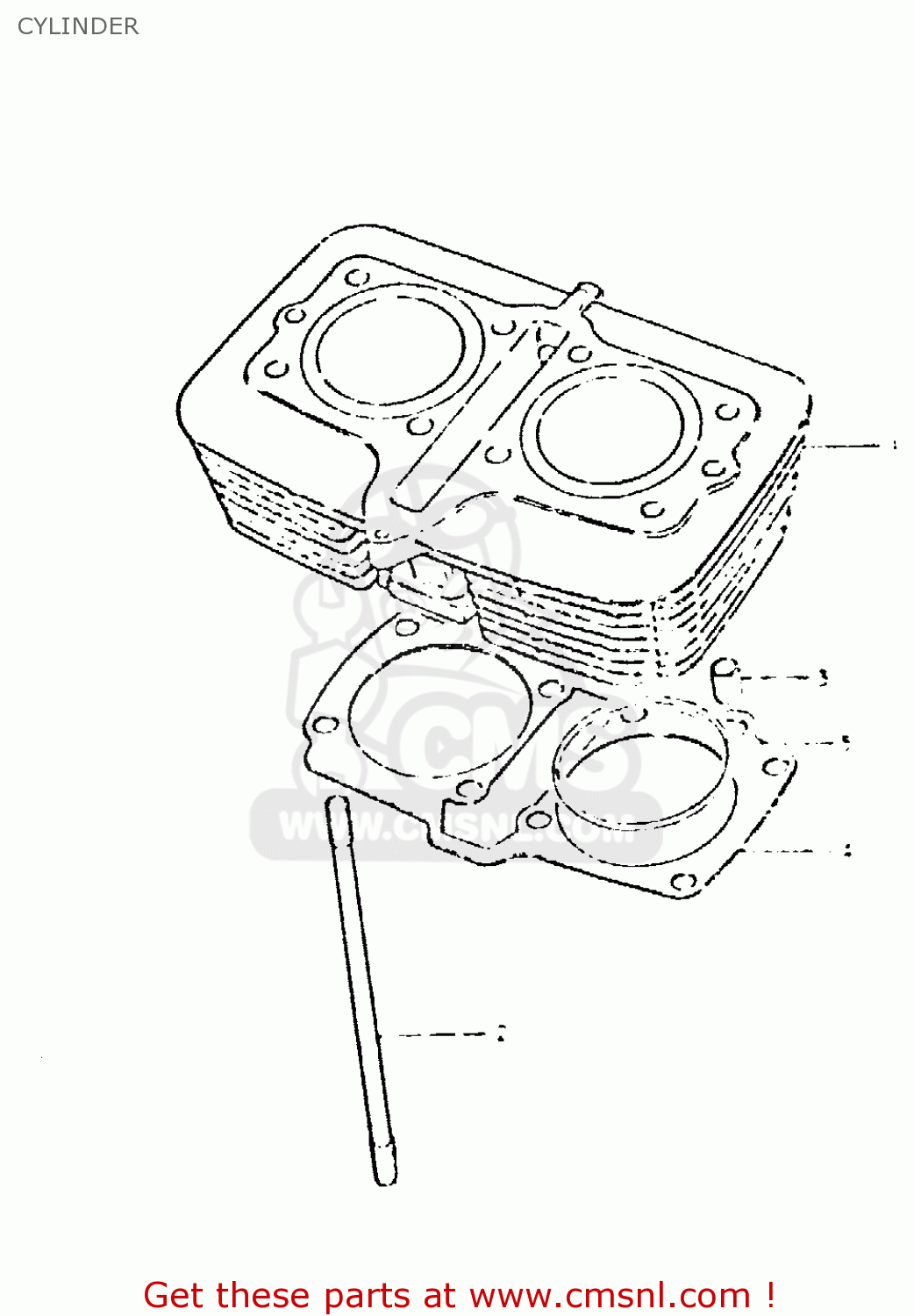 CYLINDER GSX400L 1980 (T) GENERAL EXPORT (E01)