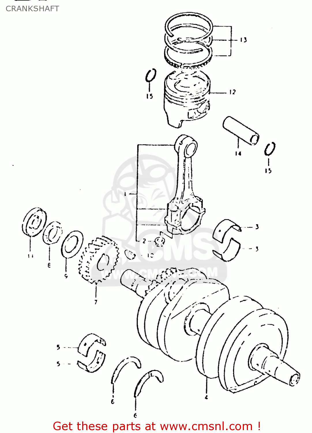 CRANKSHAFT GSX400L 1980 (T) GENERAL EXPORT (E01)