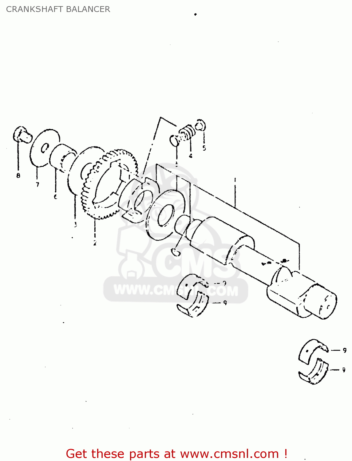 CRANKSHAFT BALANCER GSX400L 1980 (T) GENERAL EXPORT (E01)