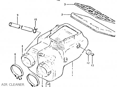 AIR CLEANER - GSX400L 1980 (T) GENERAL EXPORT (E01)