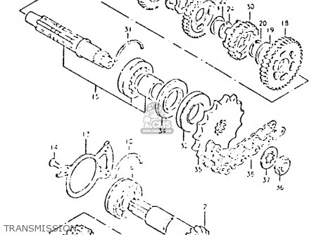 TRANSMISSION - GSX400L 1980 (T) GENERAL EXPORT (E01)