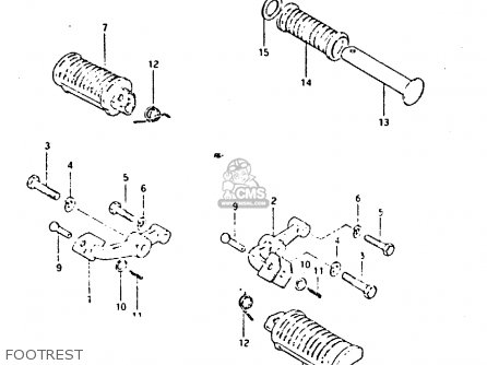 FOOTREST - GSX400L 1980 (T) GENERAL EXPORT (E01)