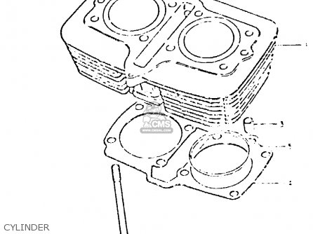 CYLINDER - GSX400L 1980 (T) GENERAL EXPORT (E01)