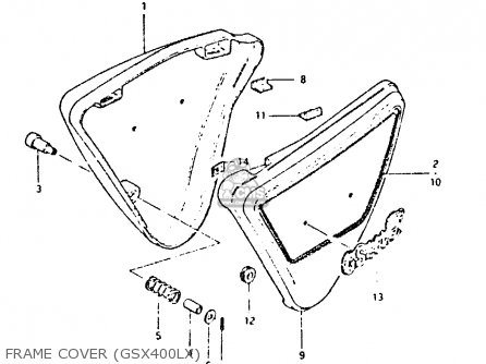 FRAME COVER (GSX400LX) - GSX400L 1980 (T) GENERAL EXPORT (E01)