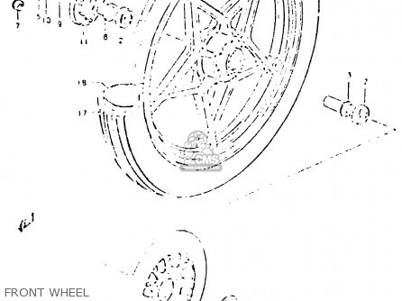 FRONT WHEEL - GSX400L 1980 (T) GENERAL EXPORT (E01)