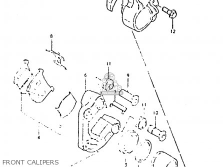 FRONT CALIPERS - GSX400L 1980 (T) GENERAL EXPORT (E01)