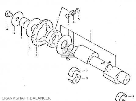 CRANKSHAFT BALANCER - GSX400L 1980 (T) GENERAL EXPORT (E01)