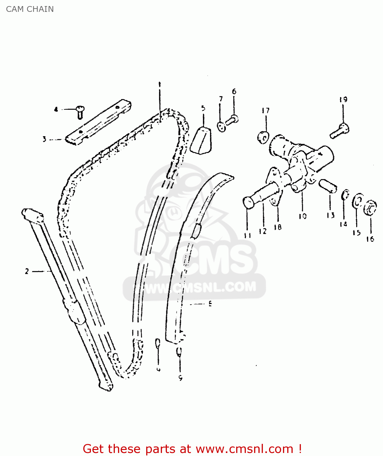 CAM CHAIN GSX400L 1981 (X) GENERAL EXPORT (E01)