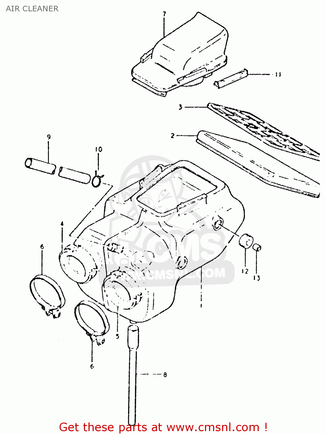 AIR CLEANER GSX400L 1981 (X) GENERAL EXPORT (E01)