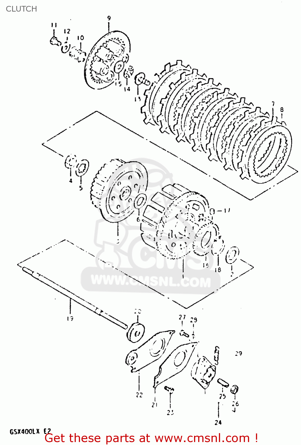 CLUTCH GSX400L 1981 (X) GENERAL EXPORT (E01)