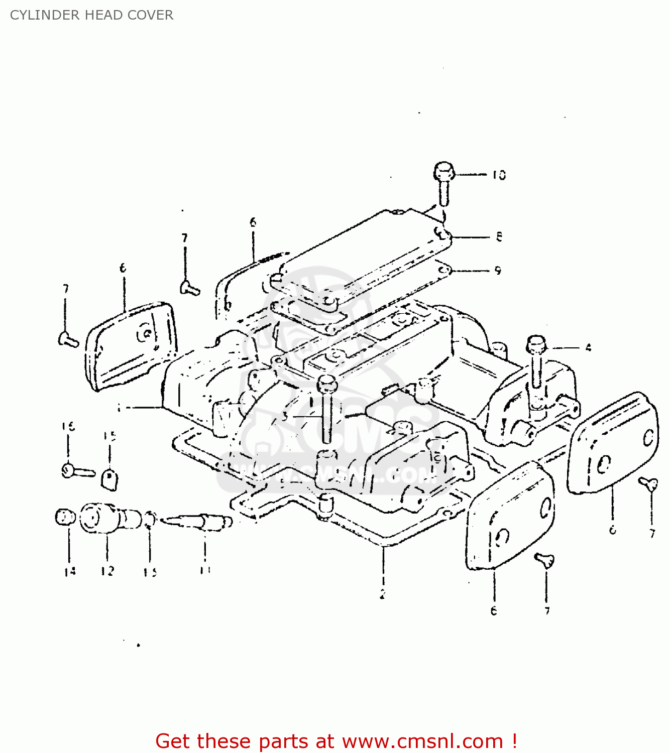 CYLINDER HEAD COVER GSX400L 1981 (X) GENERAL EXPORT (E01)
