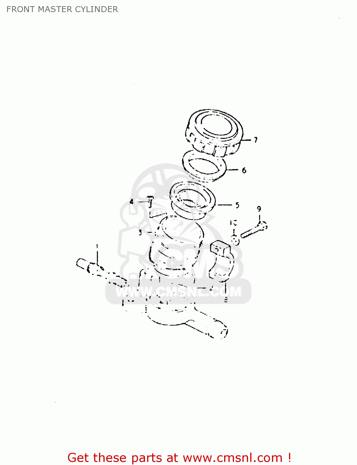 FRONT MASTER CYLINDER GSX400L 1981 (X) GENERAL EXPORT (E01)