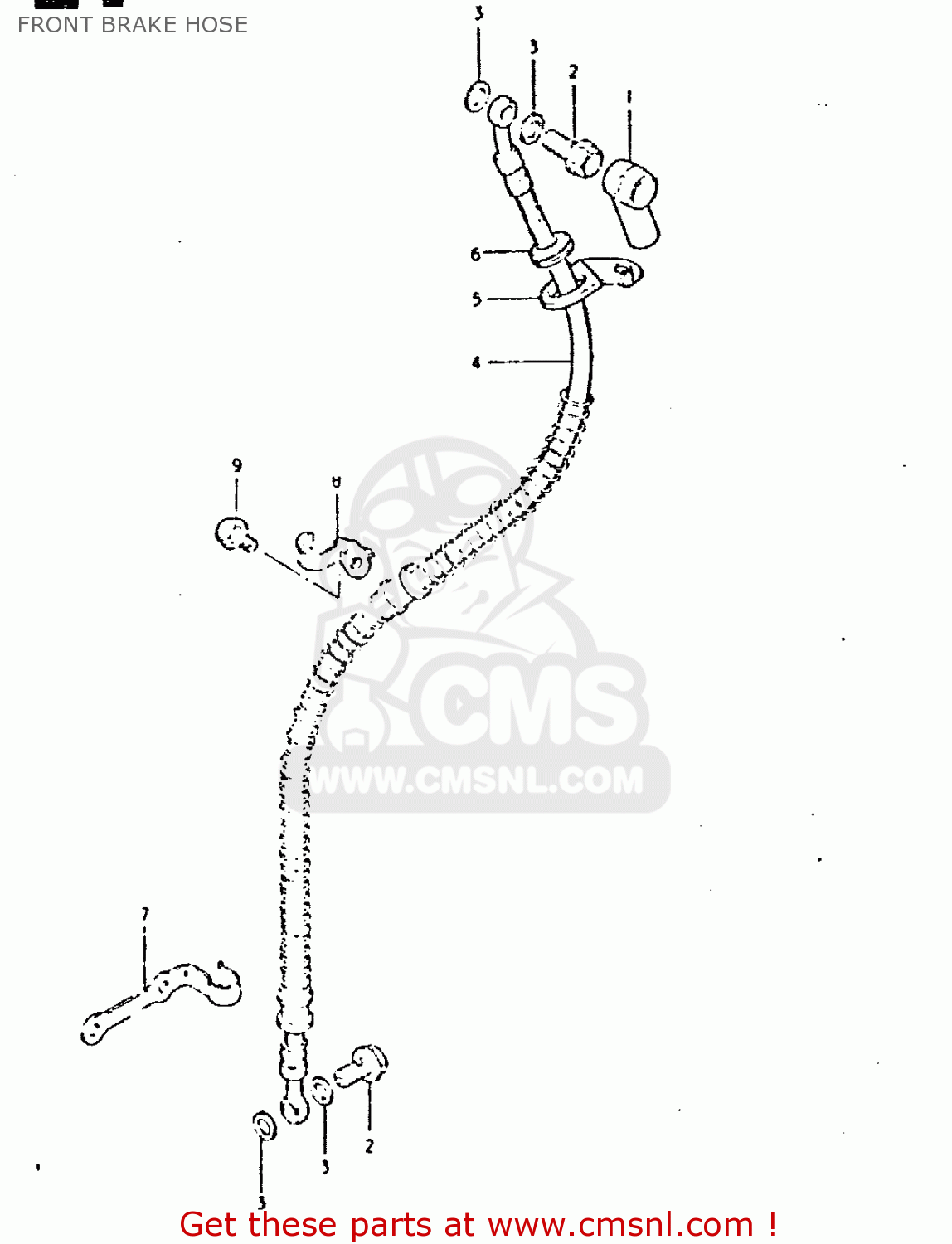 FRONT BRAKE HOSE GSX400L 1981 (X) GENERAL EXPORT (E01)
