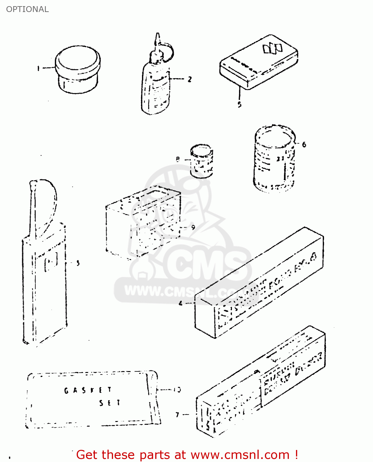 OPTIONAL GSX400L 1981 (X) GENERAL EXPORT (E01)