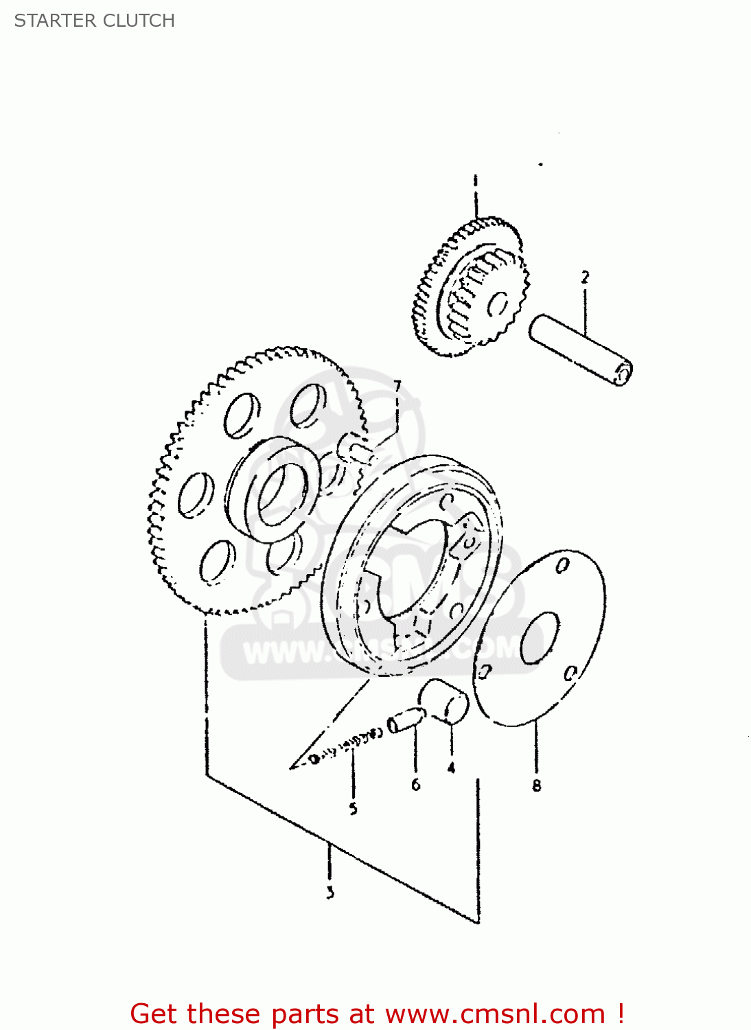 STARTER CLUTCH GSX400L 1981 (X) GENERAL EXPORT (E01)