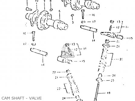 CAM SHAFT - VALVE - GSX400L 1981 (X) GENERAL EXPORT (E01)