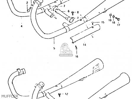 MUFFLER - GSX400L 1981 (X) GENERAL EXPORT (E01)