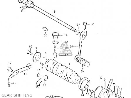 GEAR SHIFTING - GSX400L 1981 (X) GENERAL EXPORT (E01)
