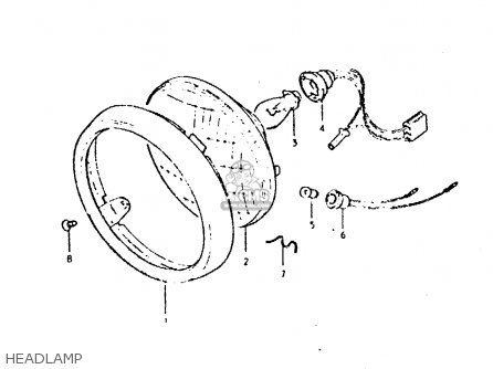 HEADLAMP - GSX400L 1981 (X) GENERAL EXPORT (E01)