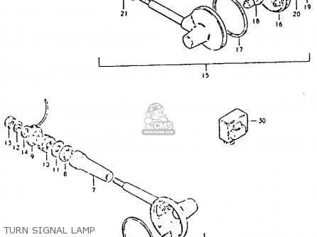 TURN SIGNAL LAMP - GSX400L 1981 (X) GENERAL EXPORT (E01)