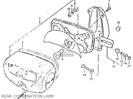 REAR COMBINATION LAMP - GSX400L 1981 (X) GENERAL EXPORT (E01)