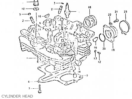 CYLINDER HEAD - GSX400L 1981 (X) GENERAL EXPORT (E01)