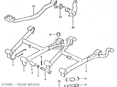 STAND - REAR BRAKE - GSX400L 1981 (X) GENERAL EXPORT (E01)