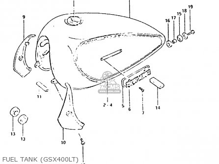FUEL TANK (GSX400LT) - GSX400L 1981 (X) GENERAL EXPORT (E01)