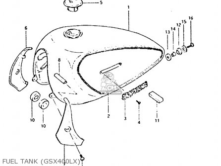 FUEL TANK (GSX400LX) - GSX400L 1981 (X) GENERAL EXPORT (E01)