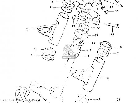 STEERING STEM - GSX400L 1981 (X) GENERAL EXPORT (E01)