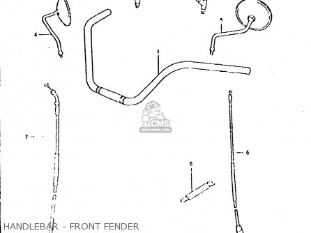 HANDLEBAR - FRONT FENDER - GSX400L 1981 (X) GENERAL EXPORT (E01)