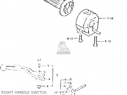 RIGHT HANDLE SWITCH - GSX400L 1981 (X) GENERAL EXPORT (E01)