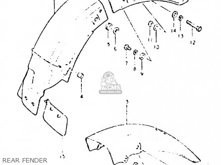 REAR FENDER - GSX400L 1981 (X) GENERAL EXPORT (E01)