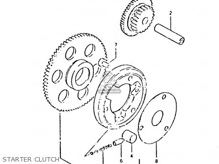 STARTER CLUTCH - GSX400L 1981 (X) GENERAL EXPORT (E01)