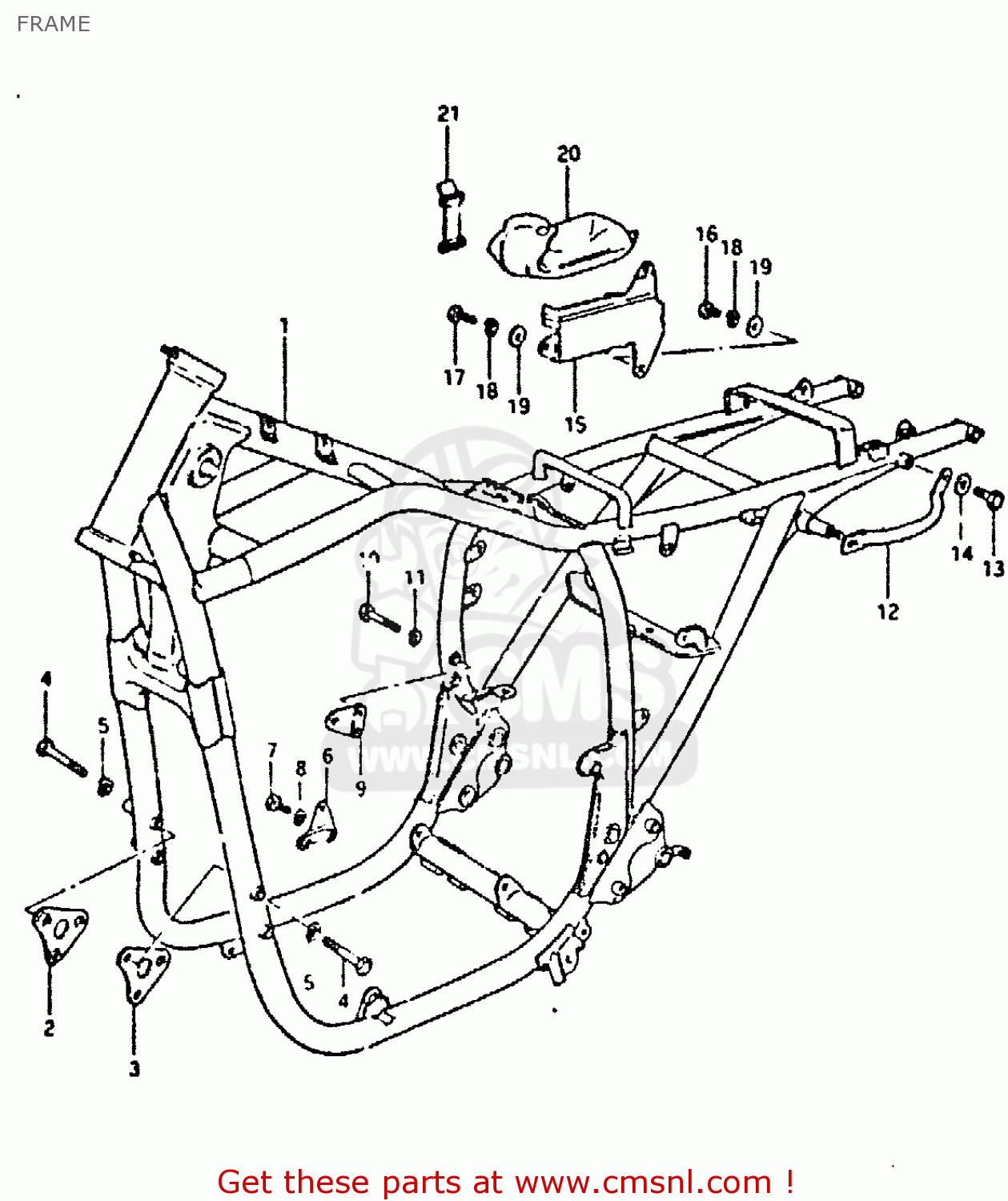 FRAME GSX400S 1980 (T) UNITED KINGDOM FRANCE GERMANY (E02 E04 E22)