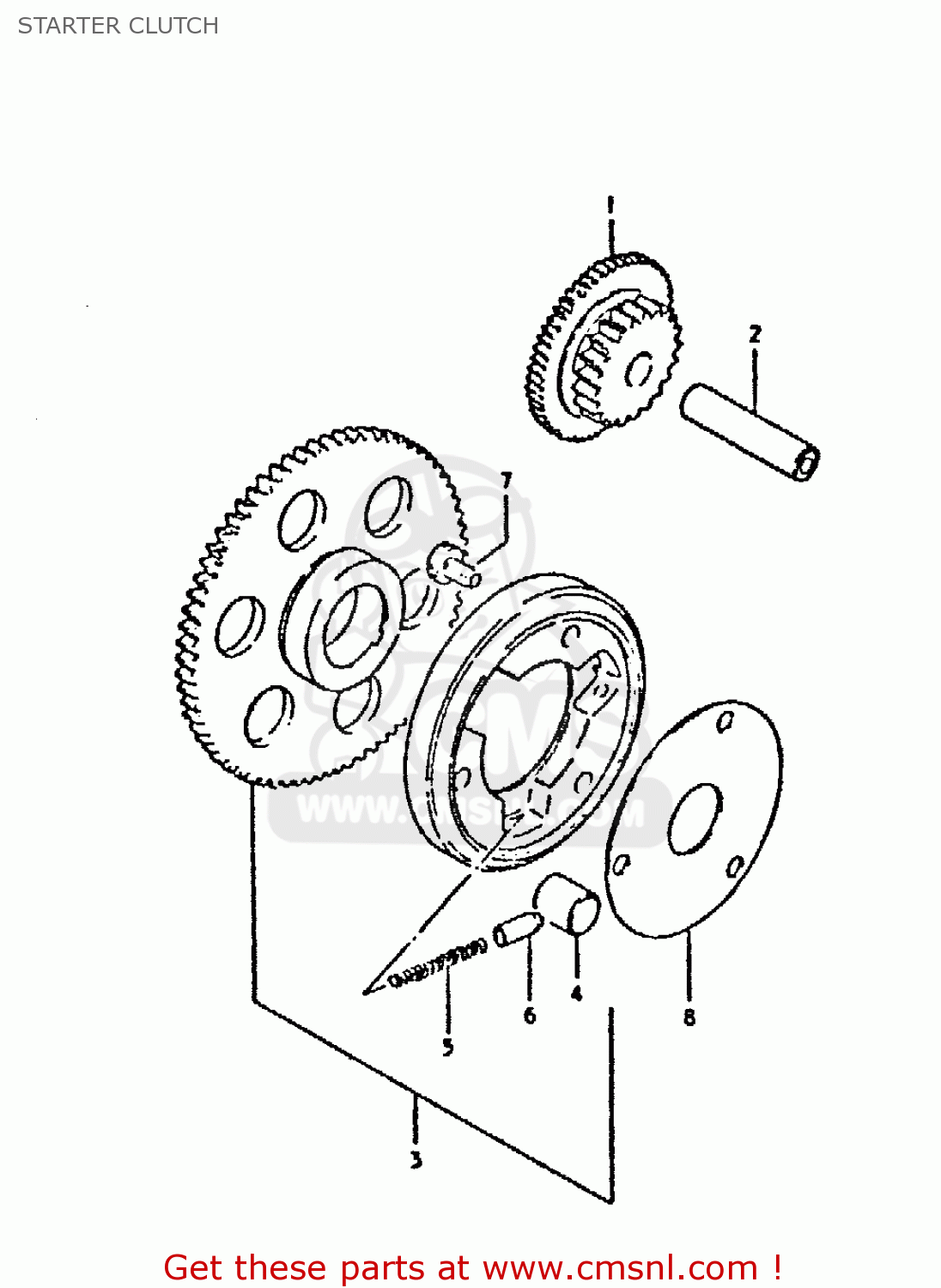 STARTER CLUTCH GSX400S 1980 (T) UNITED KINGDOM FRANCE GERMANY (E02 E04 E22)