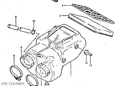 AIR CLEANER - GSX400S 1980 (T) UNITED KINGDOM FRANCE GERMANY (E02 E04 E22)
