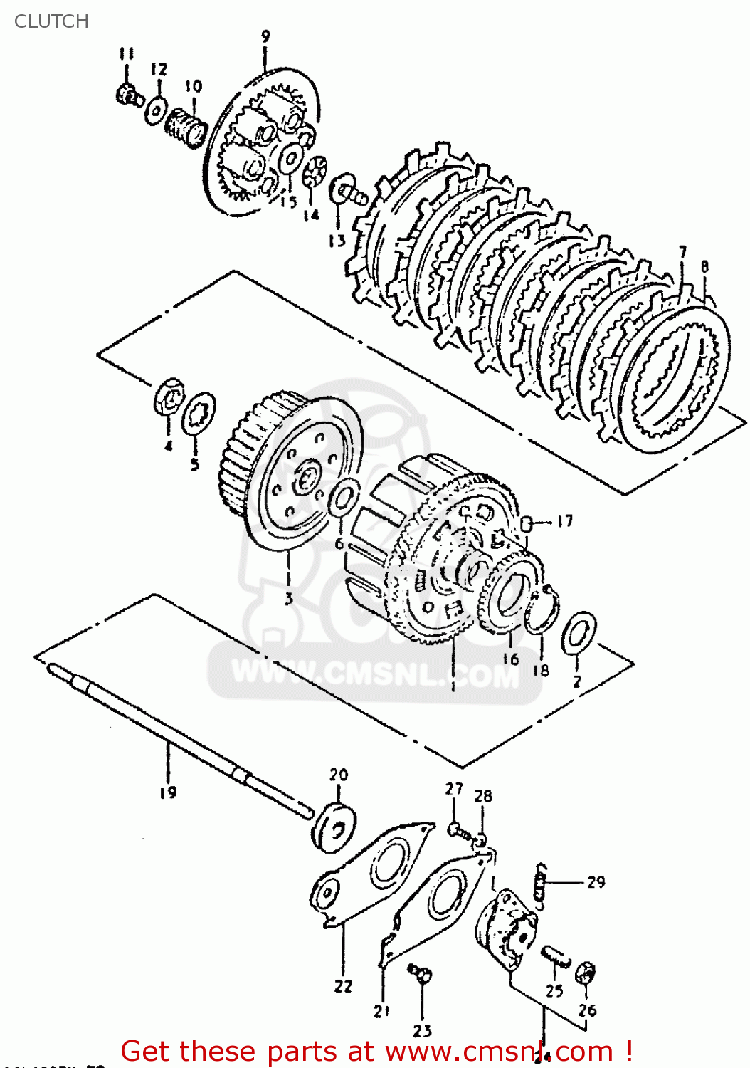 CLUTCH GSX400S 1981 (X) UNITED KINGDOM FRANCE GERMANY (E02 E04 E22)